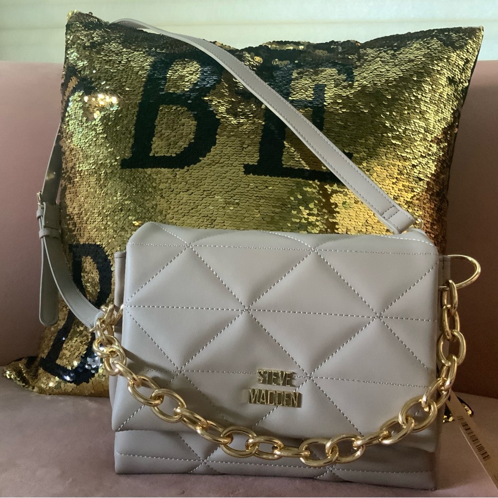 Steve Madden GRY quilted  Crossbody Bag - Picture 6 of 11